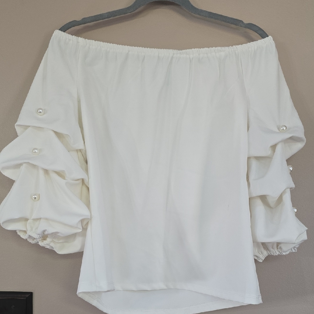 Elegant Off-Shoulder White Top